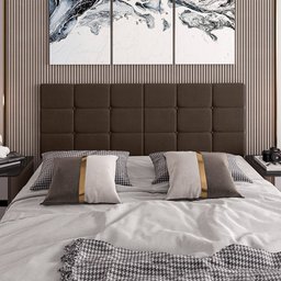 Cabeceira Cama Box Bia Estofada Tamanho Casal Quarto Decoração 1,40 M X 55 Cm - 1