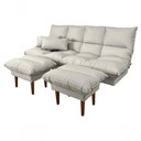 Ver imagem 6 de Sofá Cama Andorra com Banqueta Corano 3 Lugares Reclinável Império Gelo 308
