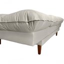 Ver imagem 5 de Sofá Cama Andorra com Banqueta Corano 3 Lugares Reclinável Império Gelo 308