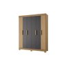 Guarda Roupa Casal 6 Portas 2 Gavetas Facille Albatroz Móveis - 4