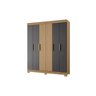 Guarda Roupa Casal 6 Portas 2 Gavetas Facille Albatroz Móveis - 5