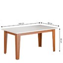 Ver imagem 2 de Mesa para Sala de Jantar 1,60m Miami Madeirado/off White Dobuê