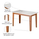 Ver imagem 3 de Mesa para Sala de Jantar 1,60m Miami Madeirado/off White Dobuê