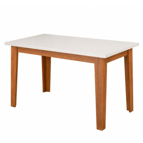 Mesa para Sala de Jantar 1,60m Miami Madeirado/Off White Dobuê