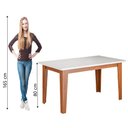 Ver imagem 4 de Mesa para Sala de Jantar 1,60m Miami Madeirado/off White Dobuê