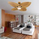 Ver imagem 3 de Ventilador de Teto com Controle Remoto Natuvent Dahlia Led 4 Pás Madeira Teca 3000k Branco Quente, L