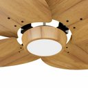 Ver imagem 2 de Ventilador de Teto com Controle Remoto Natuvent Dahlia Led 4 Pás Madeira Teca 3000k Branco Quente, L
