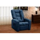 Ver imagem 1 de Poltrona do Papai Reclinável Itália Suede Azul Adonai Estofados