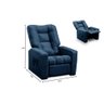 Poltrona do Papai Reclinável Itália Suede Azul Adonai Estofados - 3