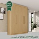 Ver imagem 7 de Guarda-Roupa 4 Portas 3 Gavetas 100% MDF Veneza Marrom/Jequitiba