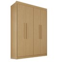 Ver imagem 2 de Guarda-Roupa 4 Portas 3 Gavetas 100% MDF Veneza Marrom/Jequitiba