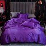 Jogo de Cama Casal King Cetim 7 Pç Completo Roxo C/graffiti - 1