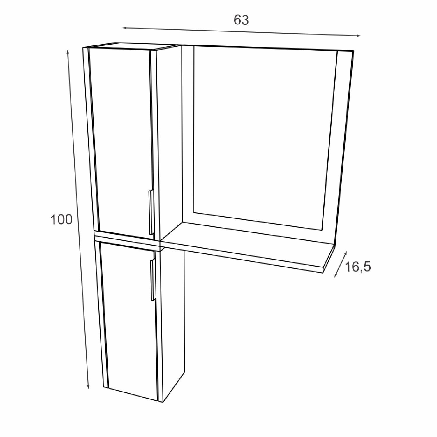 Conjunto para Banheiro 3 Portas 2 Gavetas Gump CNJ3064  - 6