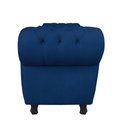 Ver imagem 3 de Divã Recamier Com baú Grécia 1,55 Cm Suede Azul Marinho