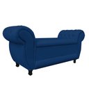 Ver imagem 2 de Divã Recamier Com baú Grécia 1,55 Cm Suede Azul Marinho