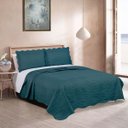 Ver imagem 2 de Colcha Matelassê - Casal - Opala - Verde - C/ Porta Travesseiro - Camesa