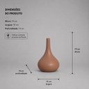 Ver imagem 3 de Garrafa Jasmim Pequeno Vaso Decorativo de Cerâmica para Sala e Mesa Mocha Mousse