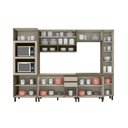 Ver mais imagens de Cozinha Modulada Évelin 12 Portas 2 Gavetas com Paneleiro Henn - Duna Cristal