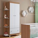 Ver imagem 1 de Guarda Roupa Infantil Gutti 2 Portas Branco/Almendra - Móveis Estrela Móveis Estrela Baby