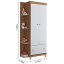 Ver imagem 4 de Guarda Roupa Infantil Gutti 2 Portas Branco/Almendra - Móveis Estrela Móveis Estrela Baby
