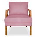 Ver imagem 2 de Poltrona Mona Luxo Clinica Recepção Sala de Estar em Veludo:rosa