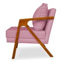 Ver imagem 3 de Poltrona Mona Luxo Clinica Recepção Sala de Estar em Veludo:rosa