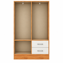 Ver imagem 3 de Guarda-Roupa Solteiro Panamá 170cm 4 Portas 2 Gavetas Cinamomo/Off White - Fellicci Móveis