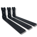 Ver imagem 1 de Kit 3 Suportes de Parede para Prateleira 25cm Estilo Moderno Formato L Preto