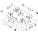 Ver imagem 2 de Cooktop Tripla Chama 5 Bocas Bivolt Verde Água Chamalux