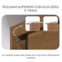 Ver imagem 5 de Guarda Roupa Casal Sonetto com Espelho e Gaveteiro Milão com Chave Cumaru 23 - Novo Horizonte