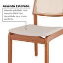 Ver imagem 6 de Sala de Jantar Mesa Tampo em MDF com Vidro 4 Cadeiras em Linho 110x76cm Ceci Yescasa Marrom/Marromis