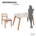 Ver imagem 5 de Sala de Jantar Mesa Tampo em MDF com Vidro 4 Cadeiras em Linho 110x76cm Ceci Yescasa Marrom/Marromis