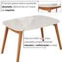 Ver mais imagens de Sala de Jantar Mesa Tampo em MDF com Vidro 4 Cadeiras em Linho 110x76cm Ceci Yescasa Marrom/Marromis