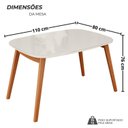 Ver imagem 3 de Sala de Jantar Mesa Tampo em MDF com Vidro 4 Cadeiras em Linho 110x76cm Ceci Yescasa Marrom/Marromis