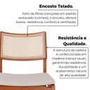 Ver imagem 7 de Sala de Jantar Mesa Tampo em MDF com Vidro 4 Cadeiras em Linho 110x76cm Ceci Yescasa Marrom/Marromis