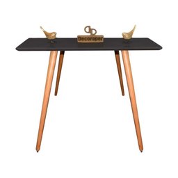 Aparador Pés Palito com Vidro Laqueado 120cm Preto - 1