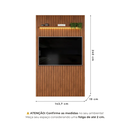 Ver imagem 4 de Painel para TV até 60 Polegadas com LED MDF 143cmx240cm Trento Marrom Freijó
