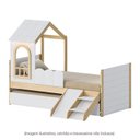 Ver mais imagens de Bicama Infantil com Mini Escorregador e LED New Garden Casatema MadeiraOriginals Marrom/Branco