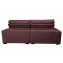 Ver imagem 6 de Sofá Retrátil e Reclinável 2,52m Molas Ensacadas Cama inBox Catar Velusoft Vinho