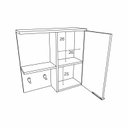 Ver mais imagens de Conjunto para Banheiro 2 Portas 1 Gaveta Orion CNJ3071 