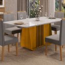 Ver imagem 1 de Mesa de Jantar Harpa 6 Lugares Naturalle e Off White com Design Moderno e Elegante