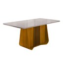 Ver imagem 2 de Mesa de Jantar Harpa 6 Lugares Naturalle e Off White com Design Moderno e Elegante