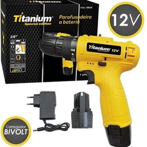Parafusadeira Titanium a Bateria 3/8 Pol 12v Bivolt