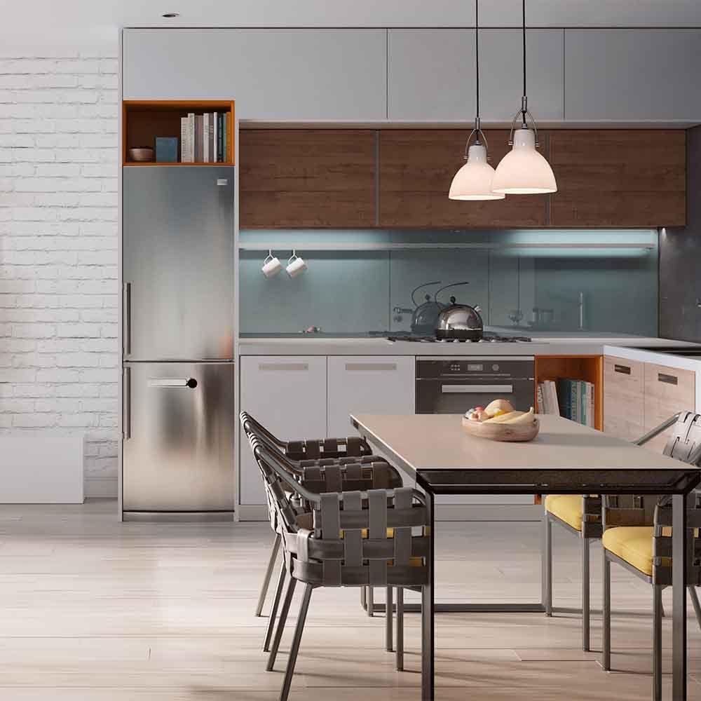 Luminária Pendente Fareto Vidro Direcionável Quarto Cozinha Balcão:Branco/Bivolt - 5