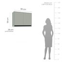 Ver imagem 2 de Armário Aéreo 2 Portas 80cm Koya Verde Oliva Politorno Móveis