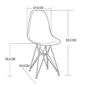 Ver imagem 6 de Conjunto de Mesa Eames Clips de Ferro Cobre Tampo Amêndoa 135x75 6 Cadeiras Cobre Assento Branco