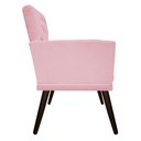 Ver imagem 4 de Kit 2 Poltronas Fernanda Palito Tabaco Suede Rosa Bebê - Florenzze Móveis