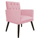Ver imagem 3 de Kit 2 Poltronas Fernanda Palito Tabaco Suede Rosa Bebê - Florenzze Móveis