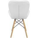 Ver imagem 5 de Kit 2 Cadeiras Charles Eames Eiffel Slim Wood Estofada - Branca