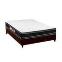 Ver imagem 1 de Cama Box Casal: Colchão Espuma D33 Castor Black e White Double Face + Base CRC Suede Brown(138x188